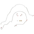 BKT5511OM- 55-57 Bel Air, Manual Disc Front Brake Line Kit; Steel - SSTubes