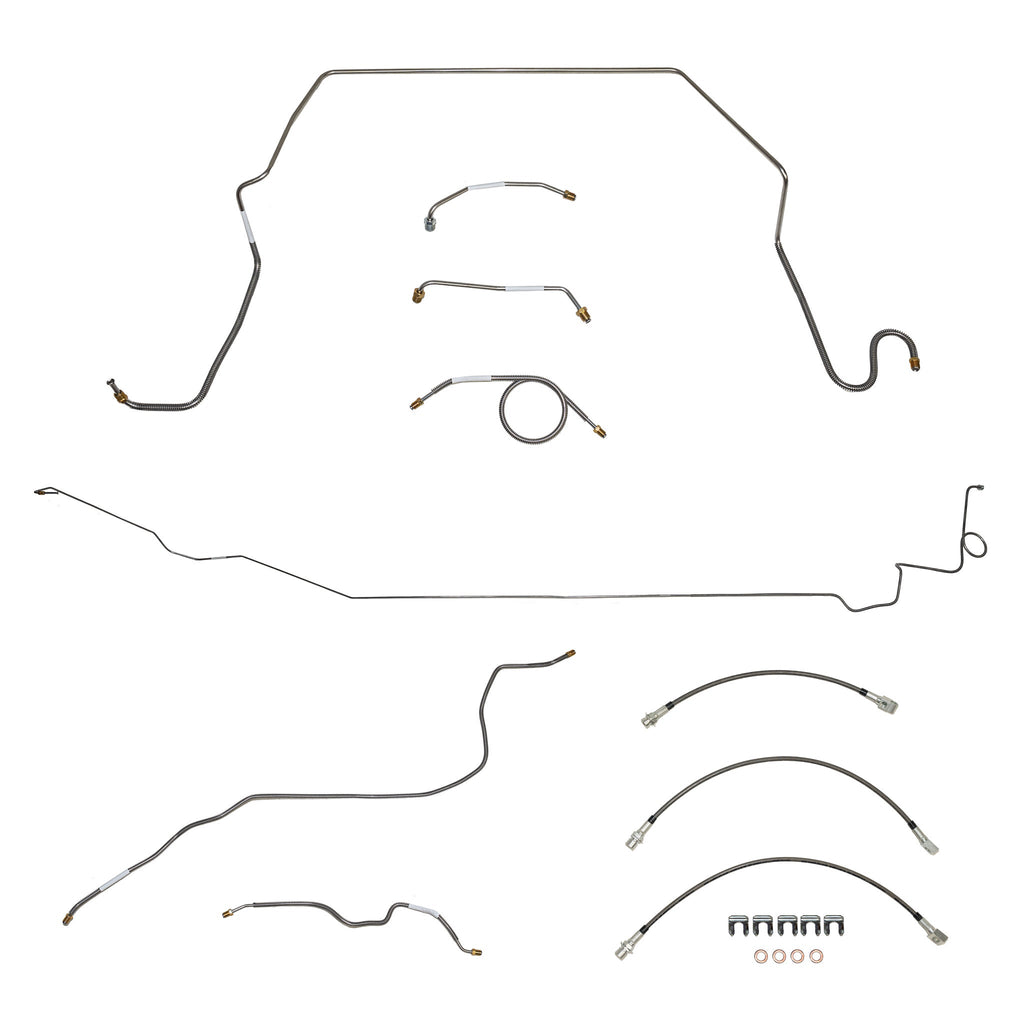 1974-80 International Scout II; Complete Brake Line and Hose Kit; StainlessSSTubes