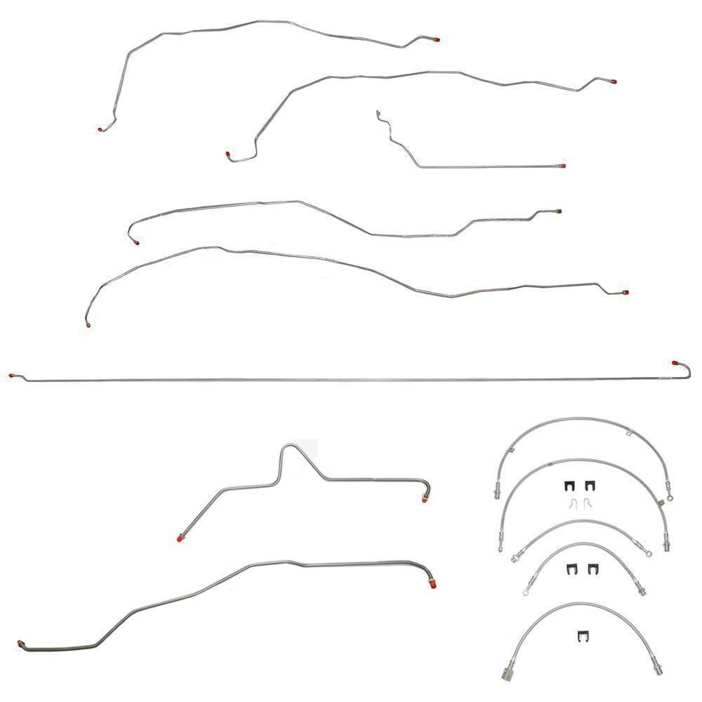 BLH33- 99-02 GM Truck 1500, 4wd, Ext Cab/Long Bed; Complete Brake Line & Hose Kit; Stainless - SSTubes