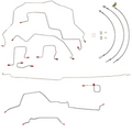 BLH82- 98-01 Ram 2500 4wd, Automatic Trans, Rear Drum, RWABS, Ext Cab/Long Bed, non-Dually; Complete Brake Line & Hose Kit; Stainless - SSTubes