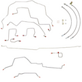 BLH83- 98-01 Ram 2500 4wd, Automatic Trans, Rear Drum, RWABS, Ext Cab/Short Bed, non-Dually; Complete Brake Line & Hose Kit; Stainless - SSTubes