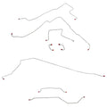CBK0007OM- 97-06 Jeep Wrangler TJ w/o ABS, Dana 35, Rear Drum; Complete Brake Line Kit; Steel - SSTubes