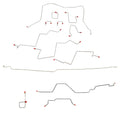 CBK0025OM - 98-01 Dodge Ram 2500 2wd, AWABS, Quad Cab/Long Bed, Automatic; Complete Brake Line Kit; Steel - SSTubes