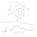 CBK0047OM - 98-01 Dodge Ram 3500, 4wd RWABS, Ext Cab/Short Bed; Complete Brake Line Kit; Steel - SSTubes