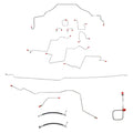 CBK0056OM - 01-02 Dodge Ram 2500 2wd, AWABS, Ext Cab/Long Bed, Manual, Disc; Complete Brake Line Kit; Steel - SSTubes