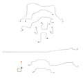 CBK0116OM - 98-01 Dodge Ram 2500, 4wd, RWABS, Reg Cab/Long Bed, Auto; Complete Brake Line Kit; Steel - SSTubes