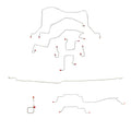 CBK0117OM - 98-01 Dodge Ram 2500, 4wd, RWABS, Ext Cab/Long Bed; Complete Brake Line Kit; Steel - SSTubes