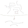 CBK0140OM - 95-97 Ram 1500, 2 WD, All ABS, Reg Cab, Long Bed Brake Line Kit; Steel - SSTubes