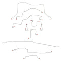 CBK0151SS- 98-01 Ram 1500 4wd, RWABS, Quad Cab / Short Bed Complete Brake Line Kit; Stainless - SSTubes