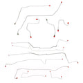CBK0158OM - 00-07 Taurus / Sable, Rear Drum, Brake Line Set; Steel - SSTubes