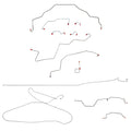 CBK0164OM - 95-97 Ram 3500, 2WD, All ABS, Ext Cab w/ Long Bed; Complete Brake Line Kit; Steel - SSTubes