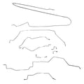 94-97 Ram 1500, 2 WD, Rear ABS, Reg Cab, Long Bed Brake Line Kit; Steel - SSTubes