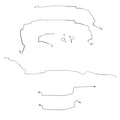 CBK0181OM - 84-86 Mustang SVO, No Subframe Connectors; Complete Brake Line Kit; Steel - SSTubes