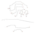 98-01 RAM 1500, 2WD, REAR ABS, QUAD CAB, SHORT BED BRAKE LINE KIT; STEEL - SSTubes