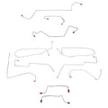CBK0209OM - 00-07 Focus, No TC, Rear Drum, non-ABS; Complete Brake Line Kit; Steel - SSTubes