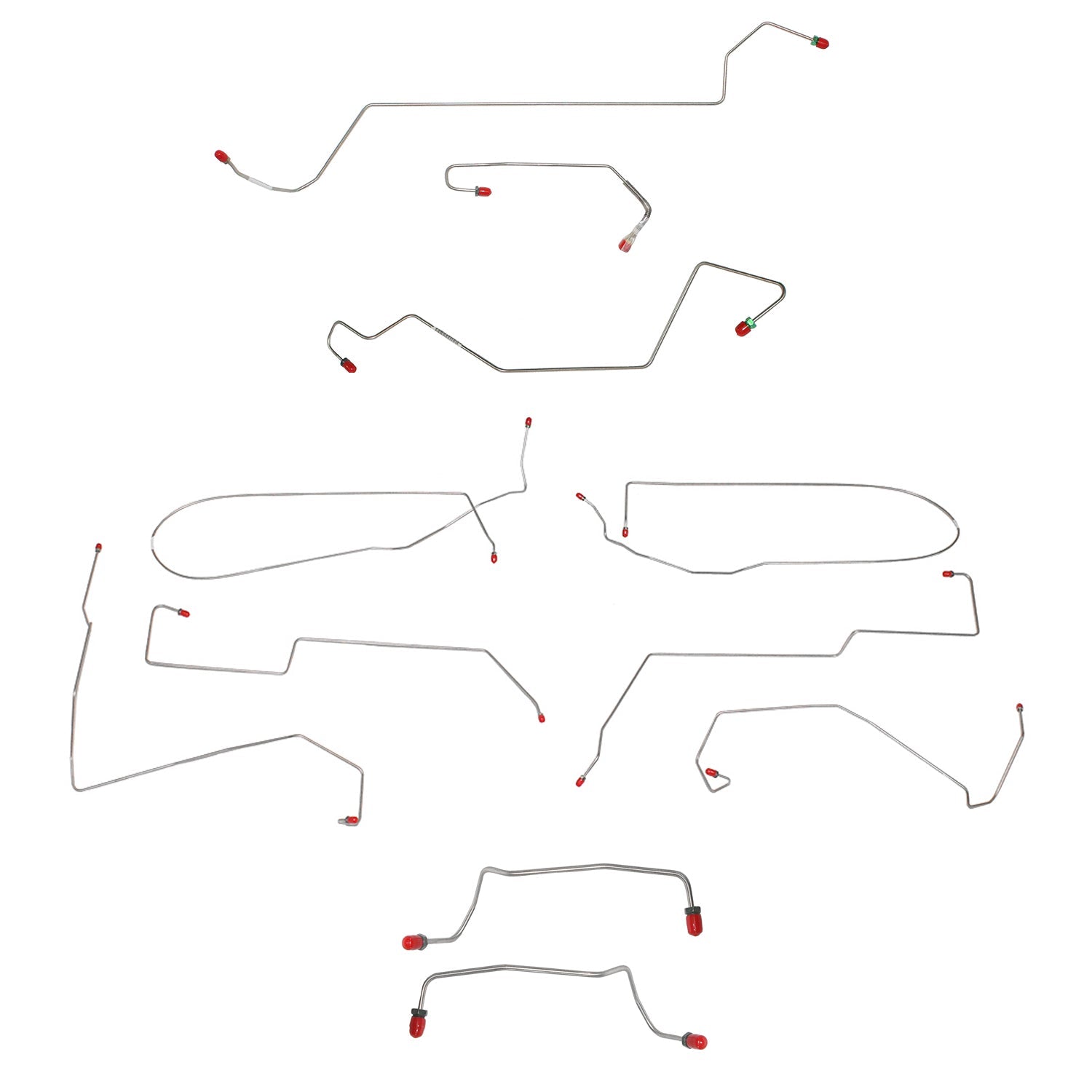 CBK0209OM - 00-07 Focus, No TC, Rear Drum, non-ABS; Complete Brake Line Kit; Steel - SSTubes