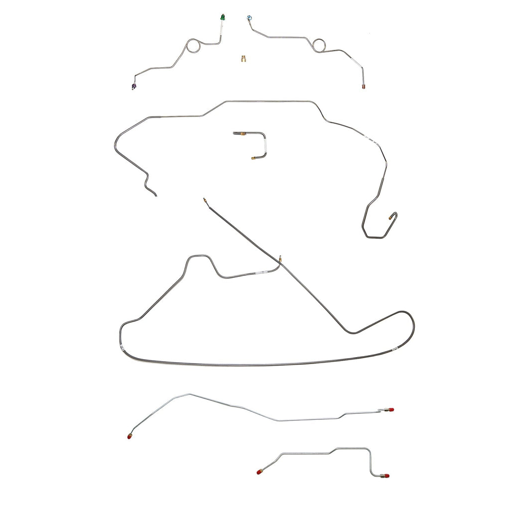 1967-69 Mopar B-Body with a Dana 60 Axle, Power Disc Brake Conversion Complete Brake Line Kit; Steel - SSTubes