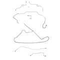 1967-69 Mopar B-Body with a Dana 60 Axle, Power Disc Brake Conversion Complete Brake Line Kit; Steel - SSTubes