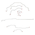 CBK0230OM - 95-97 Ram 1500, 2 WD, All ABS, Reg Cab, Short Bed Brake Line Kit; Plated Steel - SSTubes