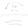 1970 Chevy Nova w/ Power Drum Brakes, Rear Drum; Complete Brake Line Kit; Stainless - SSTubes