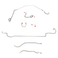 1971-73 Chevy Nova w/ Power Drum Brakes, Rear Drum; Complete Brake Line Kit; Stainless - SSTubes