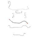 1970-71 MOPAR  E-body w/ Standard Drum, Right Front Under Frame, 8-3/4'' or Dana Axle; Complete Brake Line Kit; Steel - SSTubes