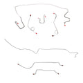 1967 MOPAR A-body w/ Standard Drum, 8-3/4'' Axle; Complete Brake Line Kit; Steel - SSTubes