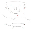 1968-69 MOPAR A-body w/ Power Drum, 8-3/4'' Axle; Complete Brake Line Kit; Steel - SSTubes