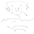 1968-69 MOPAR A-body w/ Power Disc, 8-3/4'' Axle; Complete Brake Line Kit; Steel - SSTubes
