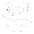 1970 MOPAR A-body w/ Power Drum, 8-3/4'' Axle; Complete Brake Line Kit; Steel - SSTubes