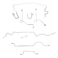 1970 MOPAR A-body w/ Power Disc, 8-3/4'' Axle; Complete Brake Line Kit; Steel - SSTubes