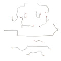 1970 MOPAR B-body w/ Power Disc, 8-3/4'' Axle; Complete Brake Line Kit; Steel - SSTubes