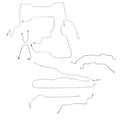 95-00 GM K2500/ K3500, Crew Cab/Long Bed; Complete Brake Line Kit; Steel - SSTubes