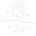 CBK0014OM - 98-01 Dodge Ram 1500 4wd, AWABS, Quad Cab/Short Bed; Complete Brake Line Kit; Steel - SSTubes