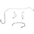 EKT7203OM- 72-73 Mopar E-Body, Power Disc, Right Front Line Routed UNDER Frame Rail on Passenger Side; 4pc Front Brake Line Set; Steel - SSTubes