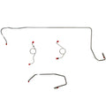 EKT7403OM- 74 Mopar E-Body, Power Disc, Right Front Line Routed UNDER Frame Rail on Passenger Side, 4pc Brake Line Set; Steel - SSTubes