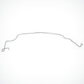 FIN6903OM- 69 Chevy Camaro/ Pontiac Firebird, 1pc Intermediate Brake Line, Standard Brakes; Steel - SSTubes