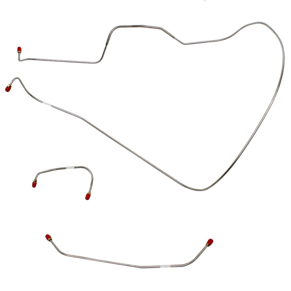 GKT6302OM- 63-64 Ford Galaxie, Hi-Performance; 3pc Front Brake Line Set; Steel - SSTubes