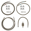 01-03 GM 2500 / 3500 Truck Crew Cab Gas V8, Quick Fix Fuel Line Kit; Braided Stainless - SSTubes