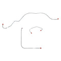 SKT5902OM- 60 Ford Thunderbird w/ Power Brakes, Booster Mounted on Firewall; Front 3pc Brake Line Set; Steel - SSTubes