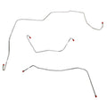 SKT6101OM- 61-62 Ford Thunderbird w/ Power Brakes Except Bendix Booster Octagonal Flange (from 10/61); 3pc Front Brake Line Set; Steel - SSTubes