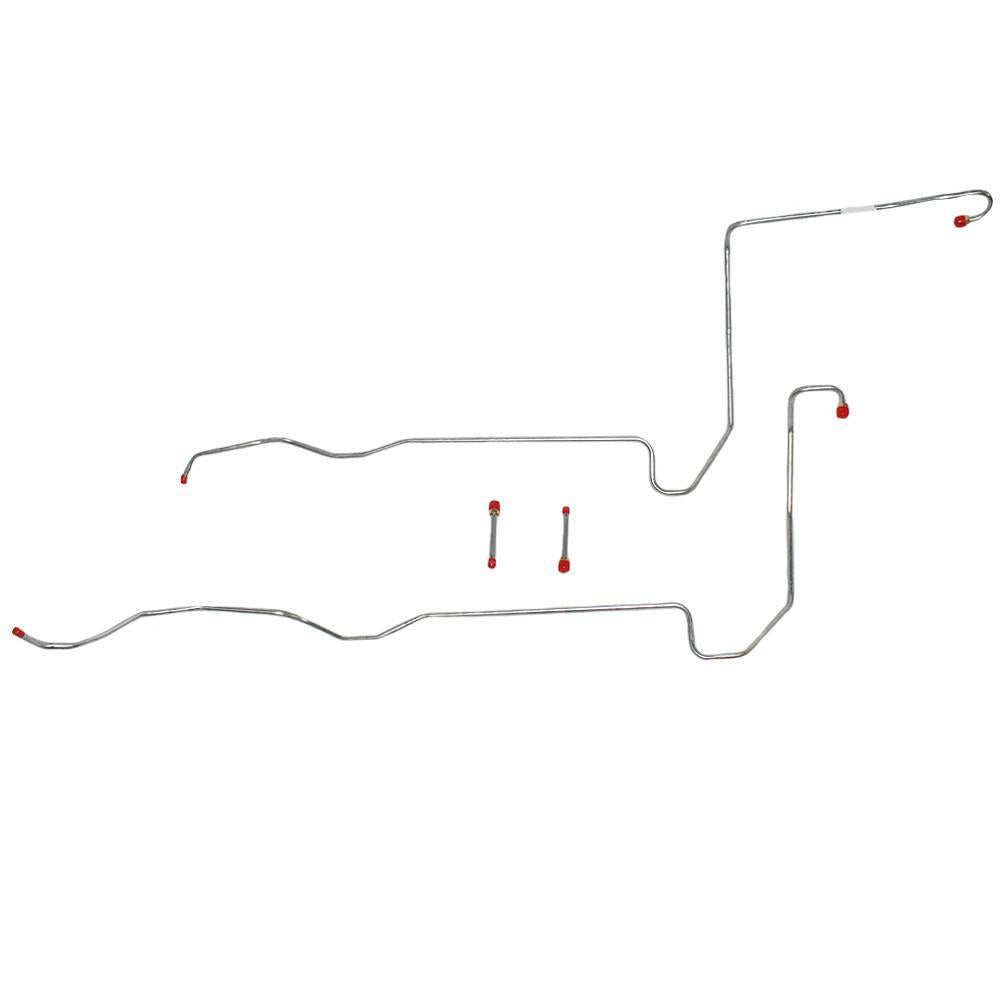 STC6601SS- 66 Ford Thunderbird w/C-6 Transmission, 4pc Transmission Cooler Line Set; Stainless - SSTubes