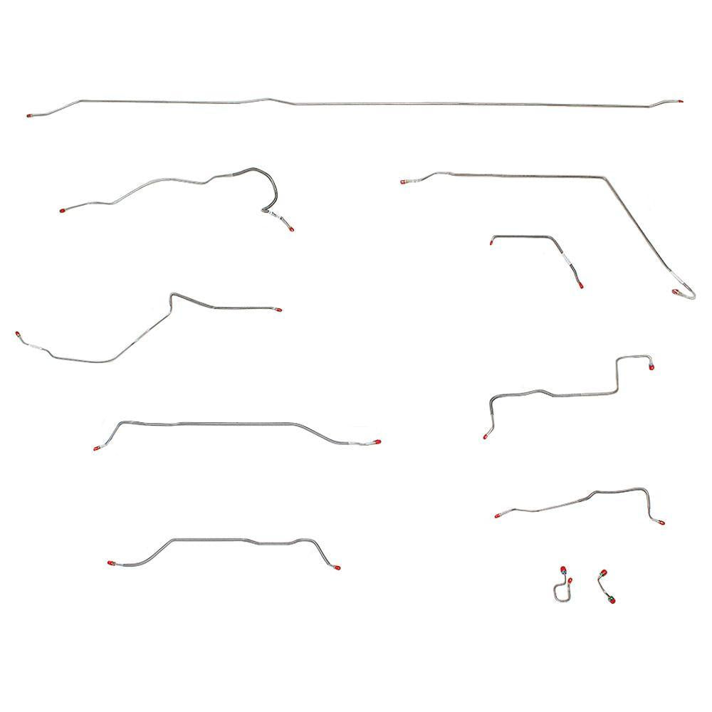 TCK7001SS- 70 GM Long Bed, Standard, Coil, Outboard; Complete Brake Line Kit; Stainless - SSTubes