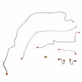 TKT6541OM- 65-66 Ford F-100 w/ Standard Drum Brakes, 3pc Front Brake Line Set; Steel - SSTubes