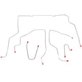 TKT9521OM- 95-98 GM 1500 4wd Truck, Front Brake Line Kit; Steel - SSTubes
