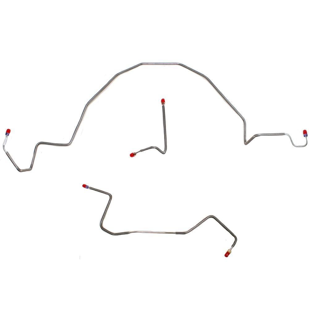 TKT9841OM- 98-01 Ranger, 2wd, RWABS Disc/Drum, Front Brake Line Kit, Steel - SSTubes