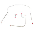 VKT5401OM- 54 Chevy Corvette, Front 4pc Brake Line Kit w/ 3/16" Front Cross-Over Line; Steel - SSTubes