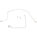 VKT6301OM- 63-64 Chevy Corvette, Front 3pc Brake Line Set, Standard Brakes; Steel - SSTubes