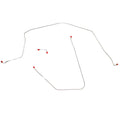 VKT6502OM- 65 Chevy Corvette w/ Power Brakes, 3pc Front Brake Line Set, w/ 3/16" M/C Line; Steel - SSTubes