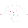 VKT6802OM- 68 Chevy Corvette, Power Brakes, Front 5pc Brake Line Set; Steel - SSTubes